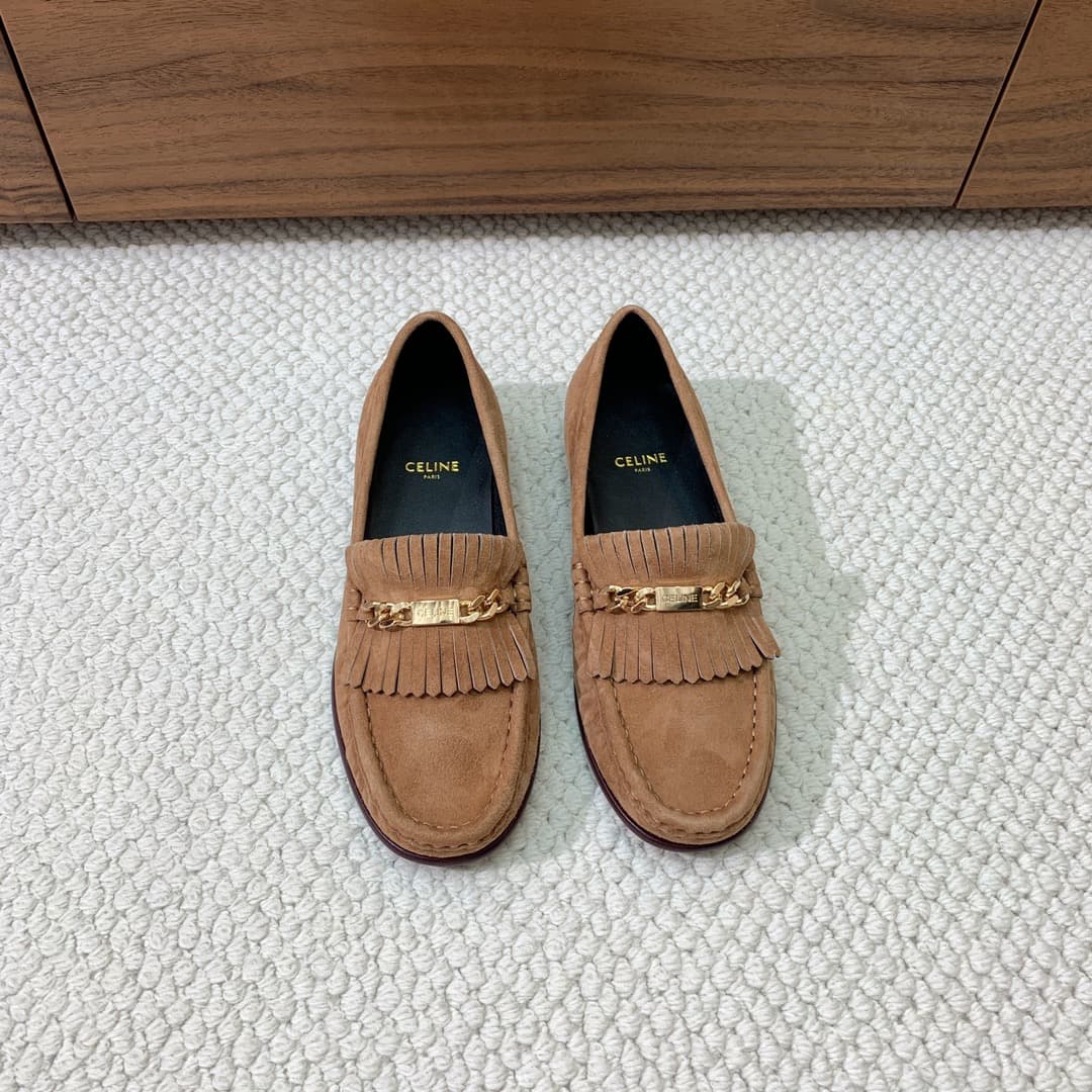 CELINE LUCO LOAFER WITH FRINGES Shoes Women