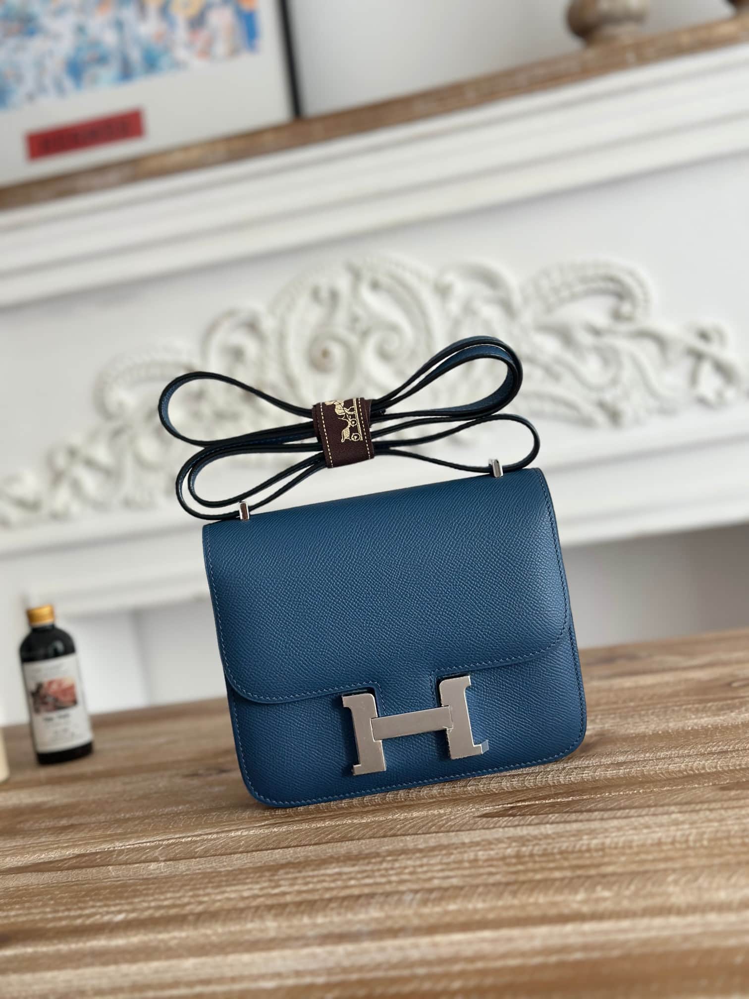 Hermes Mini Constance 18cm Epsom Bag WAX Deep Bleu High