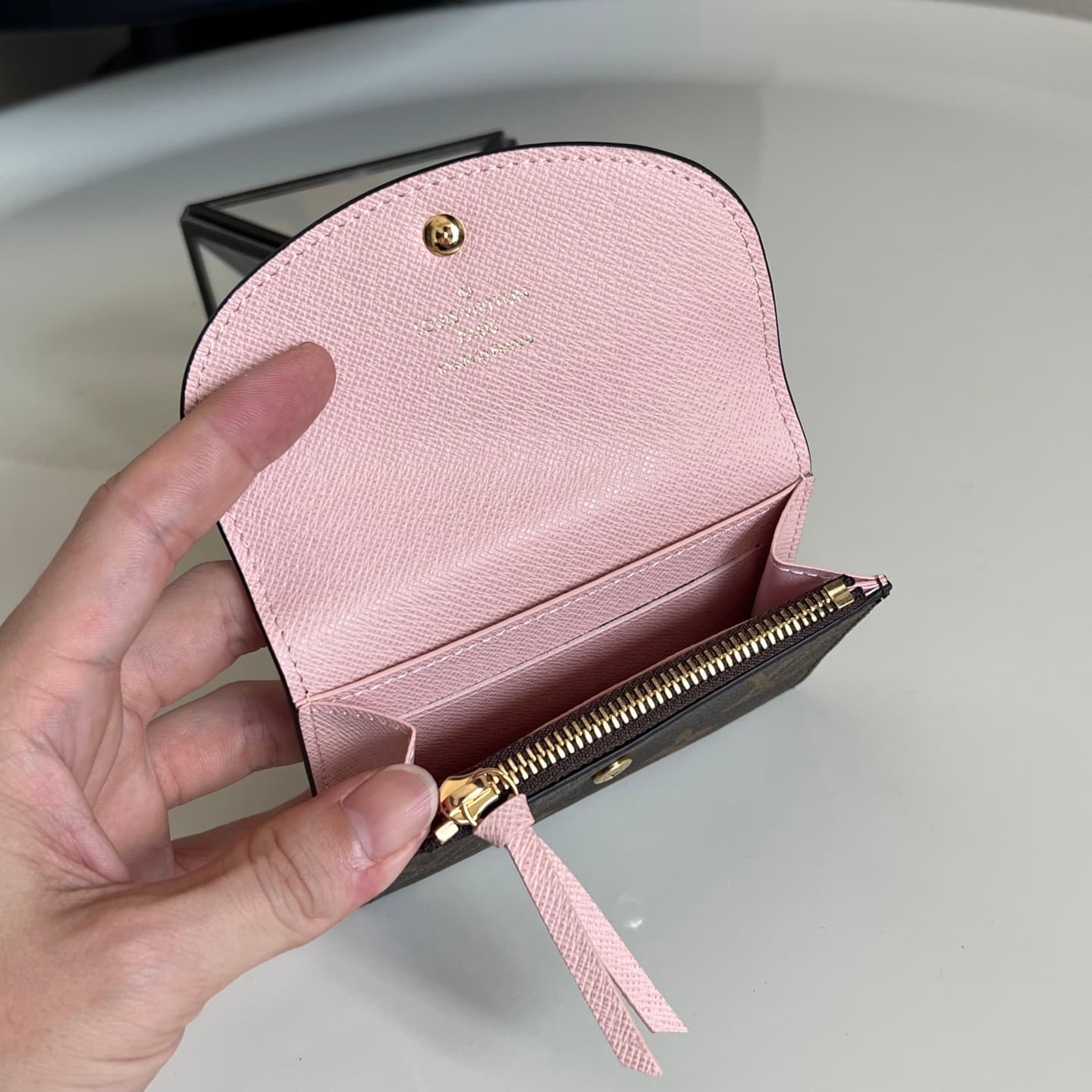 Louis Vuitton Monogram Canvas & Leather Rosalie Coin Purse M62361 Pink High