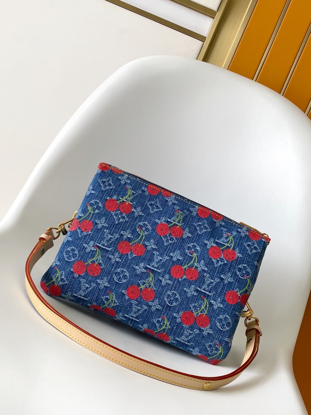 Louis Vuitton x Takashi Murakami Coussin PM Blue Denim Monogram Canvas M14978 High