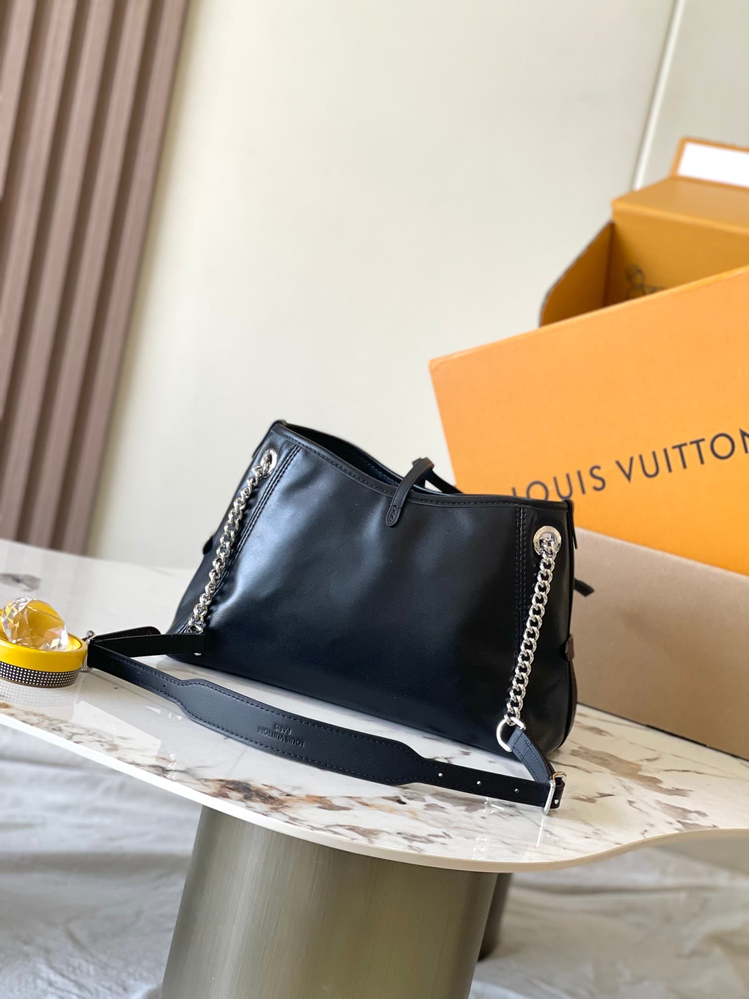 Louis Vuitton CarryAll Vibe BB Lambskin M12888 Black Top