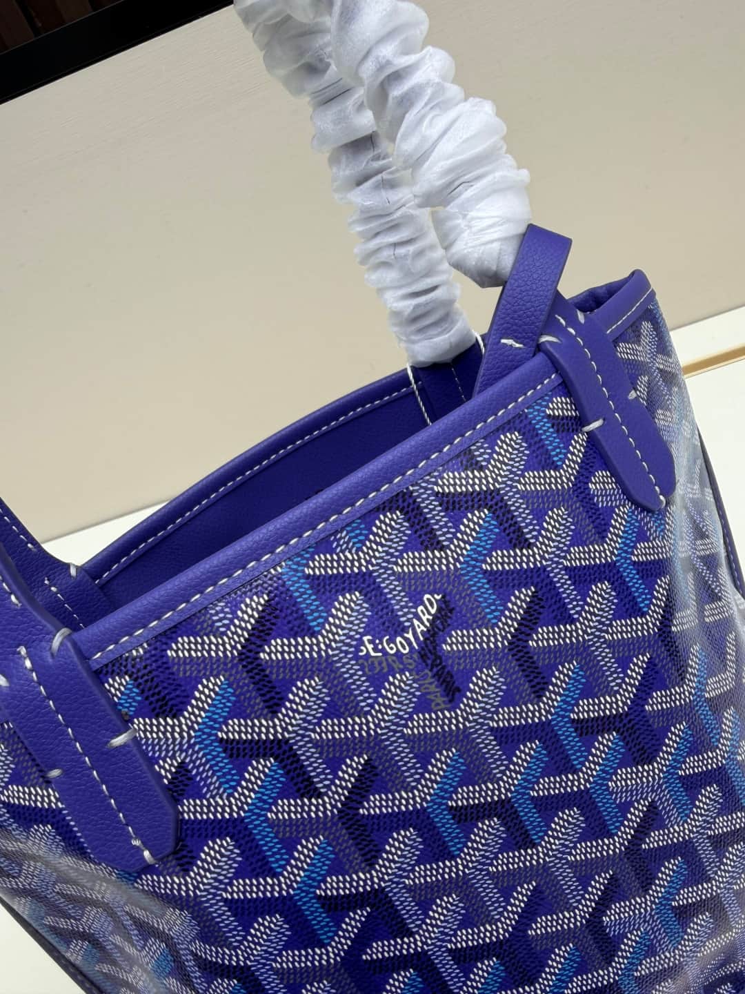 Goyard Anjou Mini Bag in blue Goyardine canvas Mid