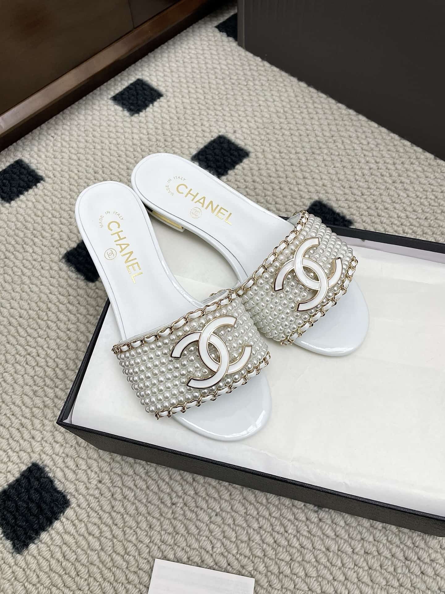 Chanel Dupe Knit Slipper Sandal shoes Women