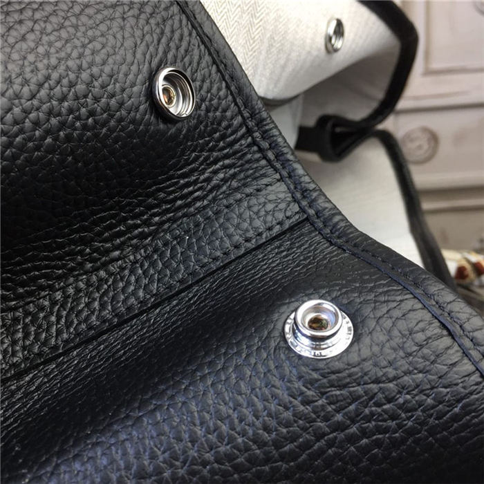 Hermes Garden Party 30/36 Bag Calfskin In Black High