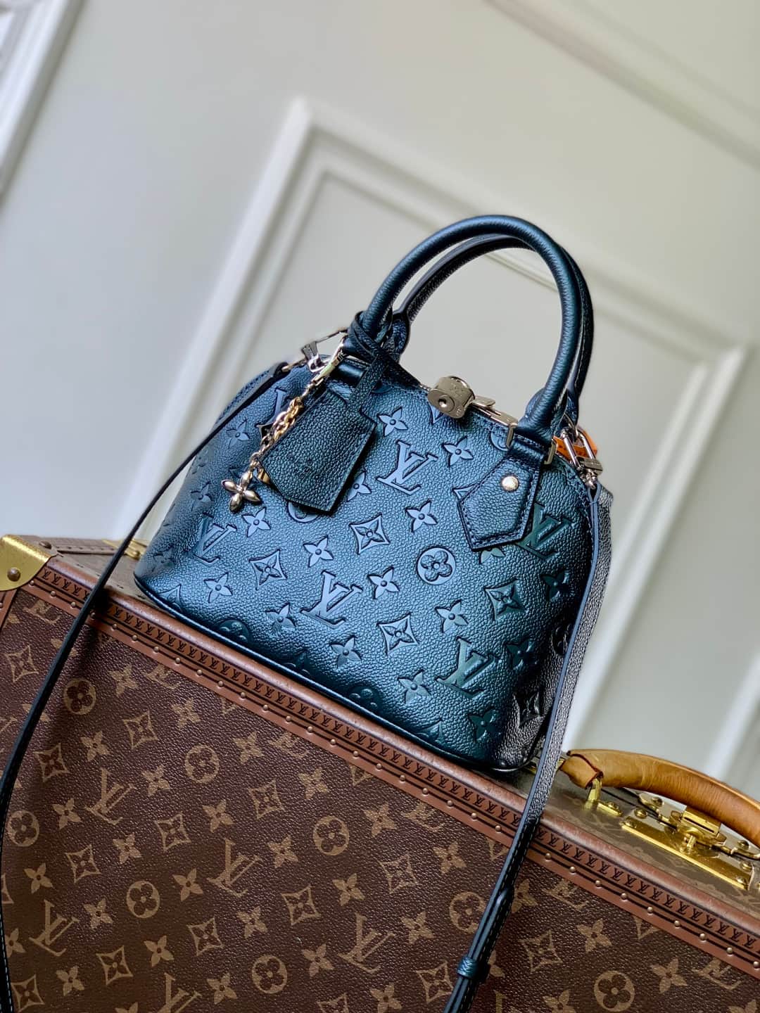 Louis Vuitton Alma BB bag Monogram Empreinte M26686 Shimmery Ink High
