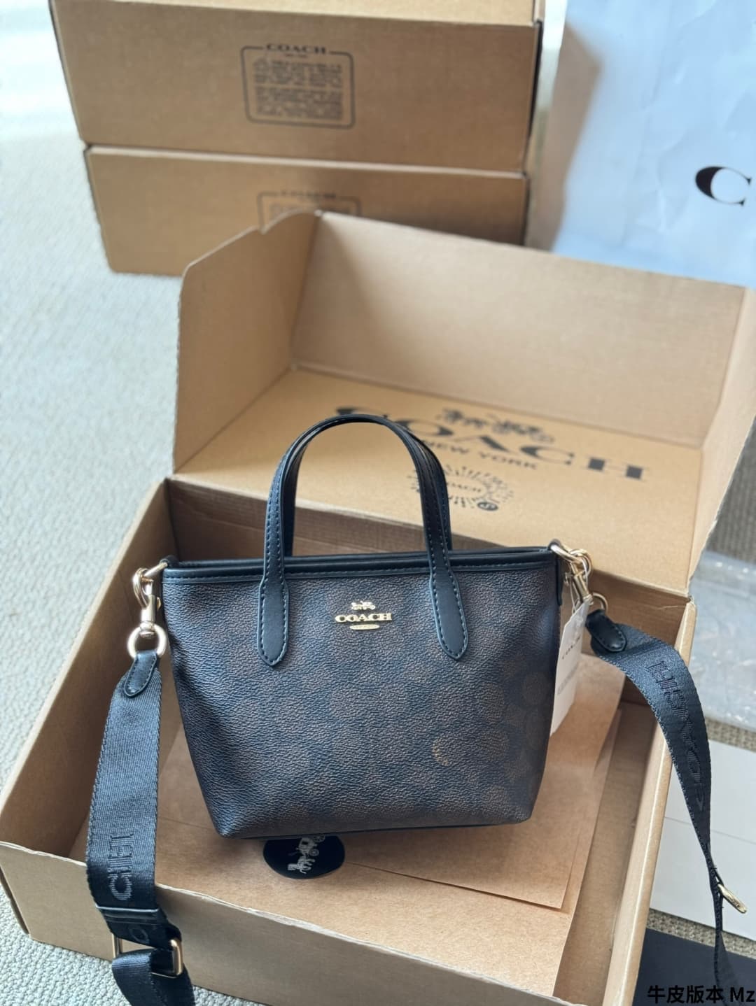 Coach City Mini Tote Bag In Signature Canvas