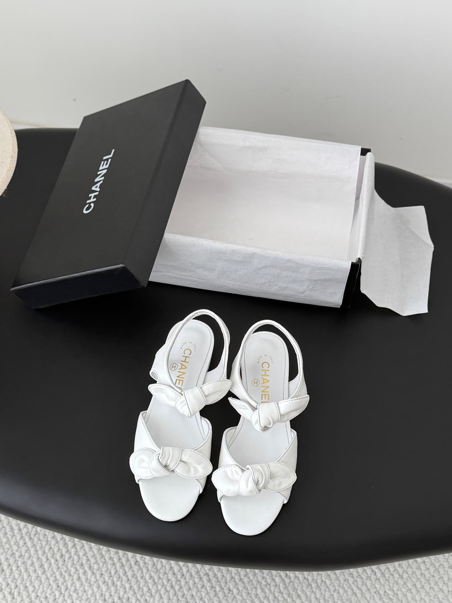Chanel Bow Sandal Shoes  Women