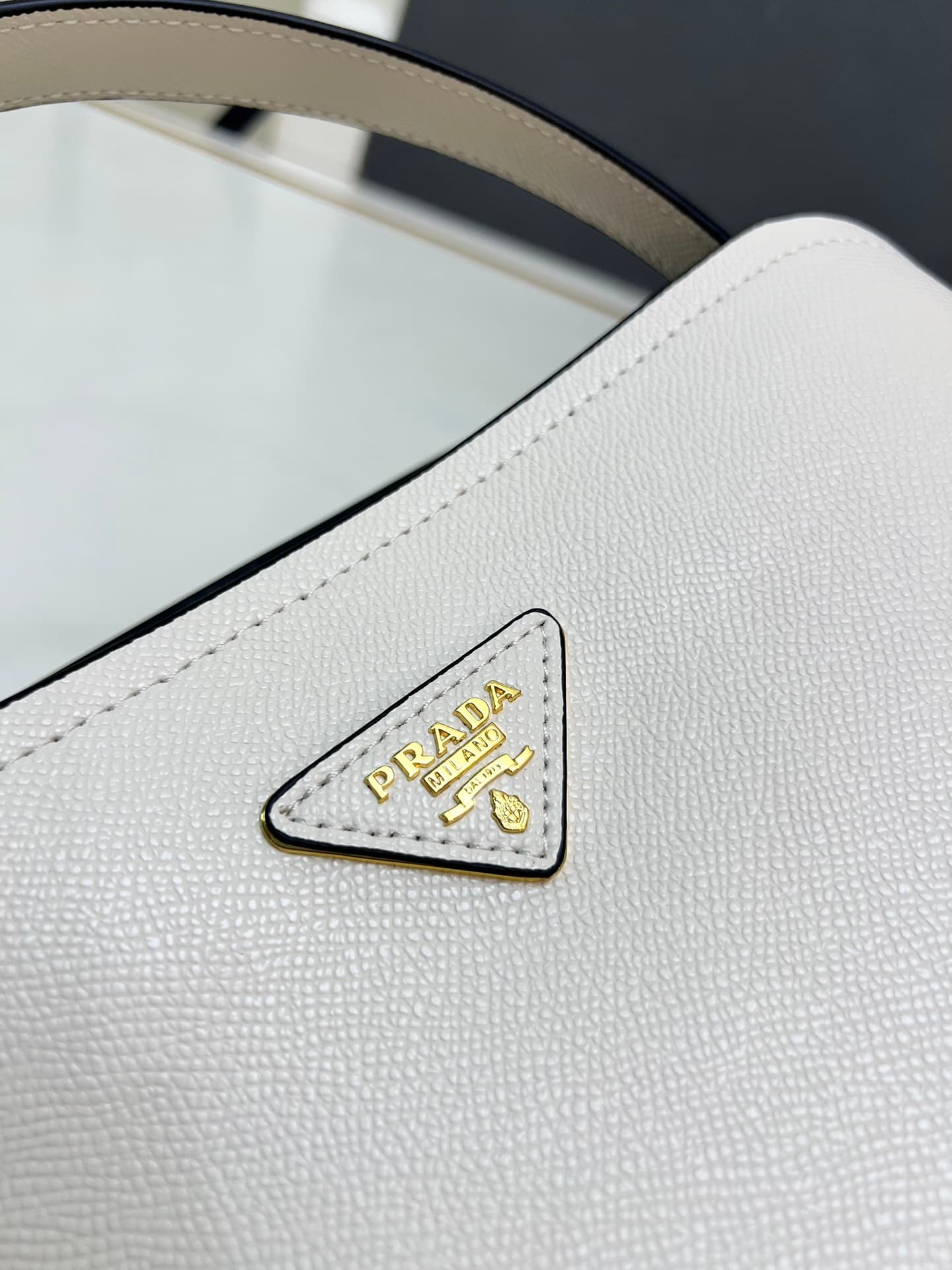 Prada Saffiano Leather Matinée Handbag White