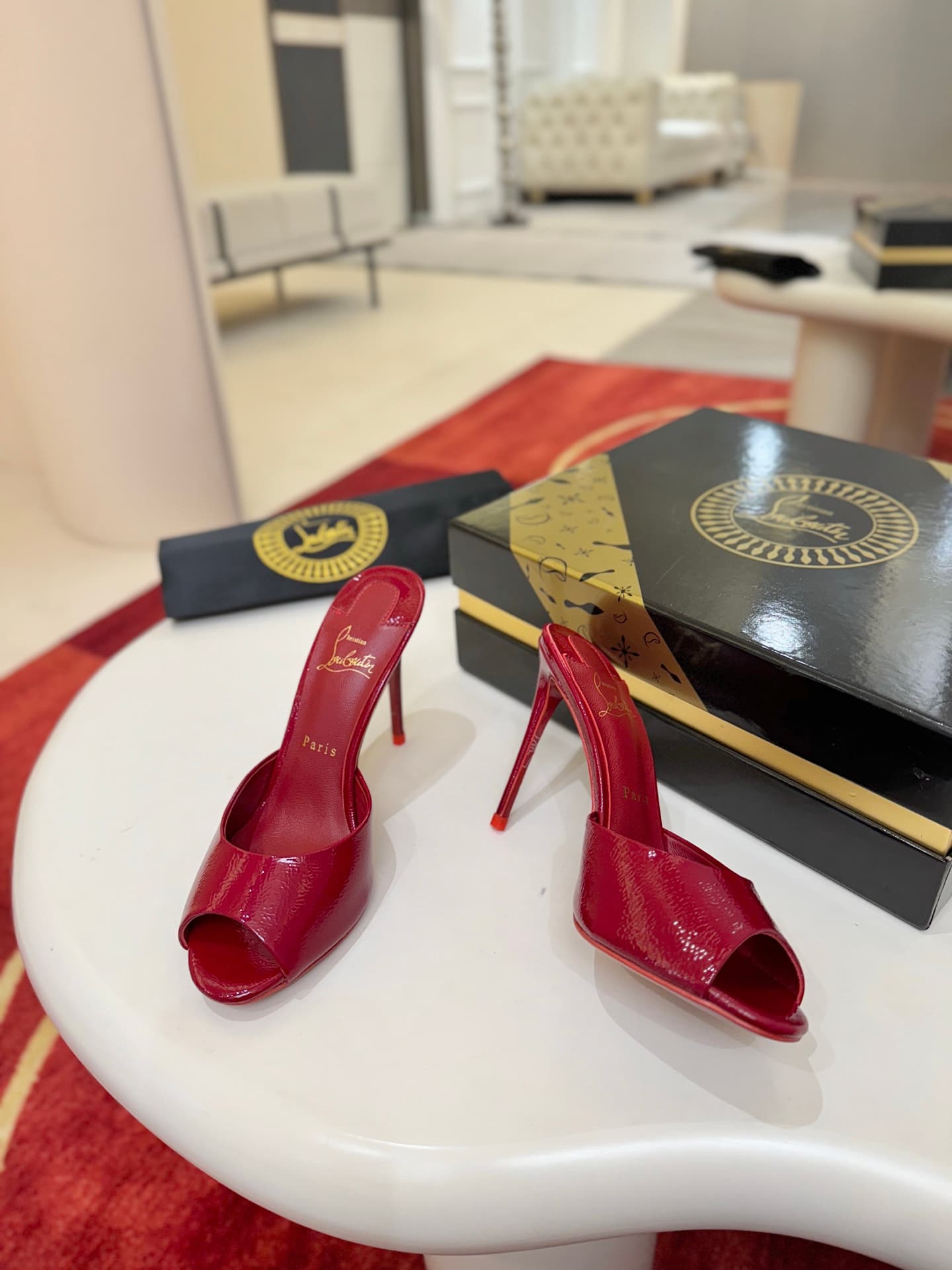 Christian Louboutin Me Dolly patent leather mules
