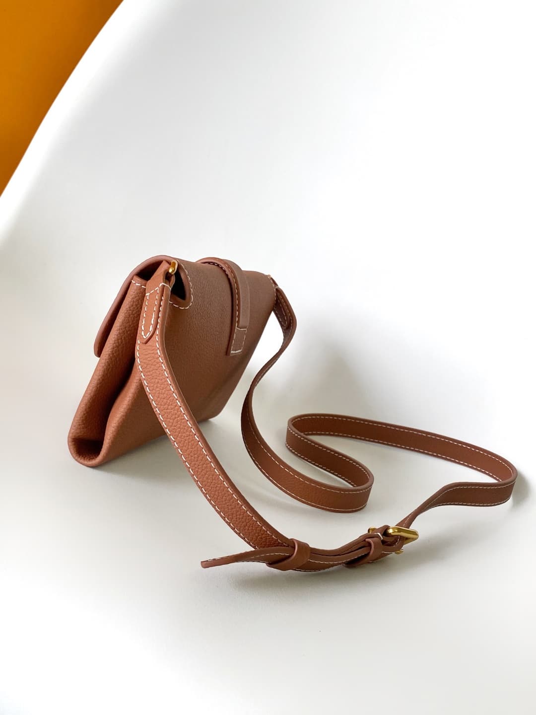 Louis Vuitton Wallet On Chain Low Key Cognac Brown Calfskin leather M12147 High