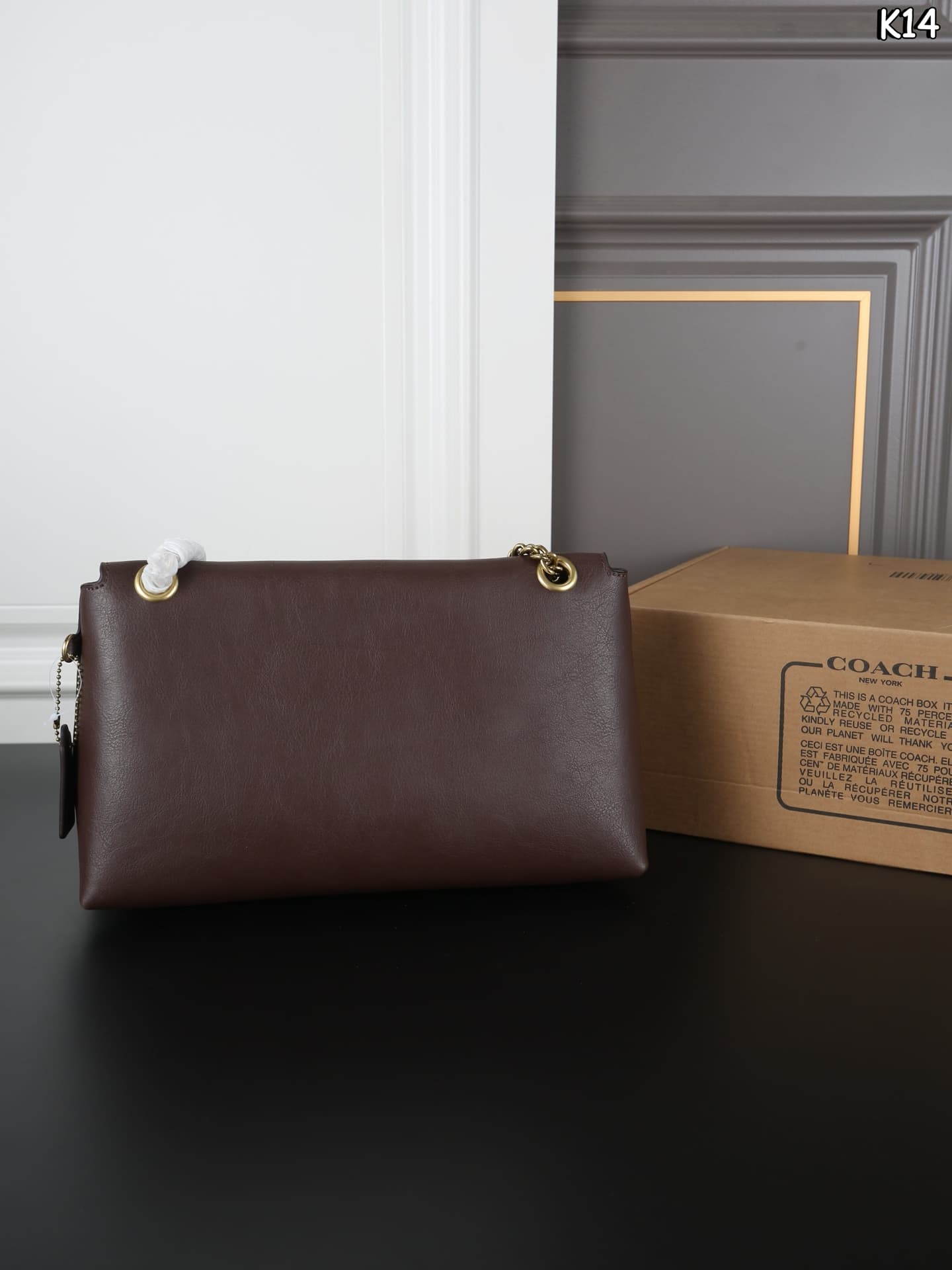 Coach Chelsea Shoulder Bag 30 Smooth Grain Leather Caramel High