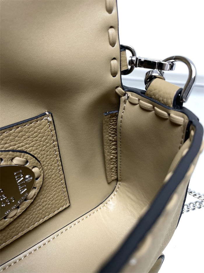 MINI BAGUETTE Selleria bag with 309 hand-sewn topstitches High
