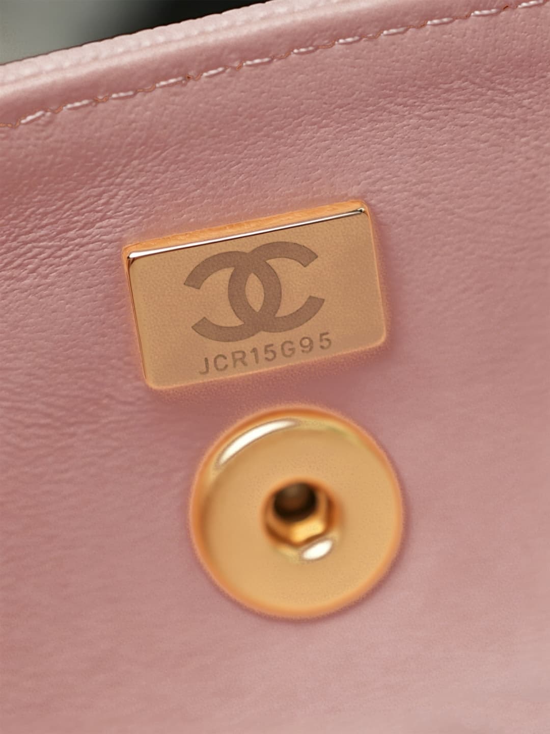 Chanel Small Bowling Bag Grained Shiny Calfskin & Gold-Tone Metal AS6143 Light Pink High