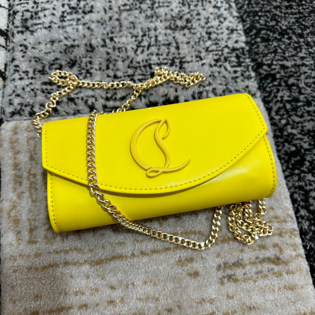 Christian Louboutin Loubi54 leather shoulder bag in yellow High
