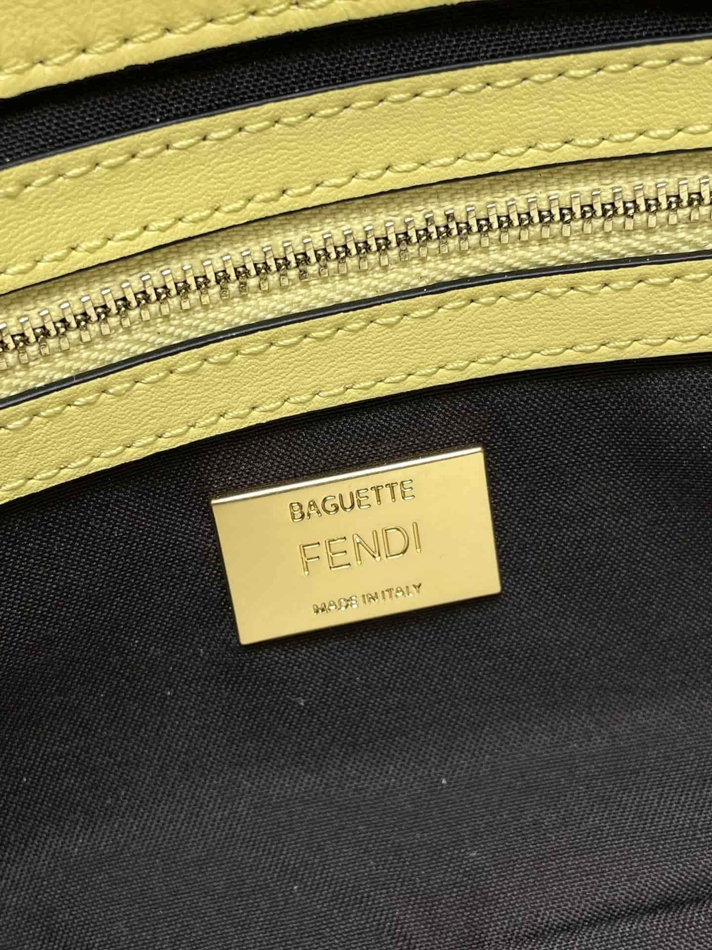 BAGUETTE leather bag Yellow High