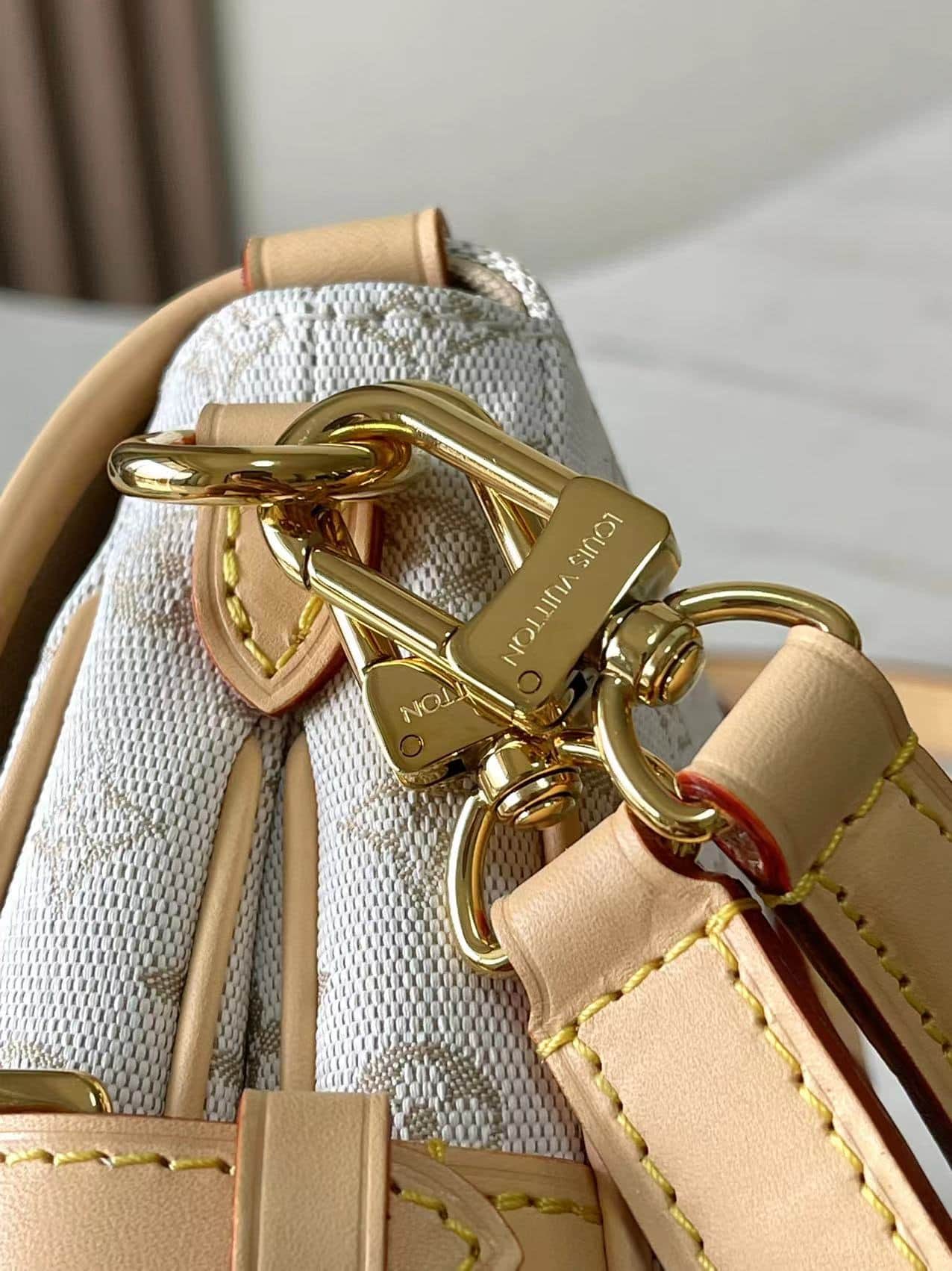 Louis Vuitton Saumur BB Mastic Cream Polyamide M12327 TOP