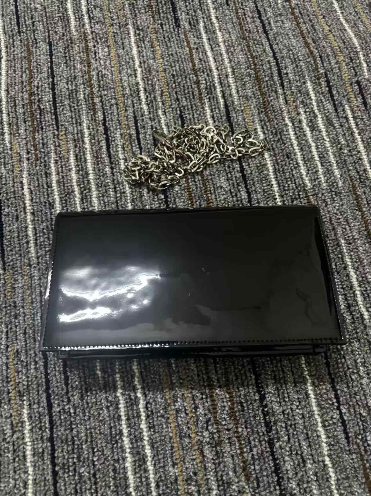 Christian Louboutin Bettina Clutch Patent Calf Leather Black High