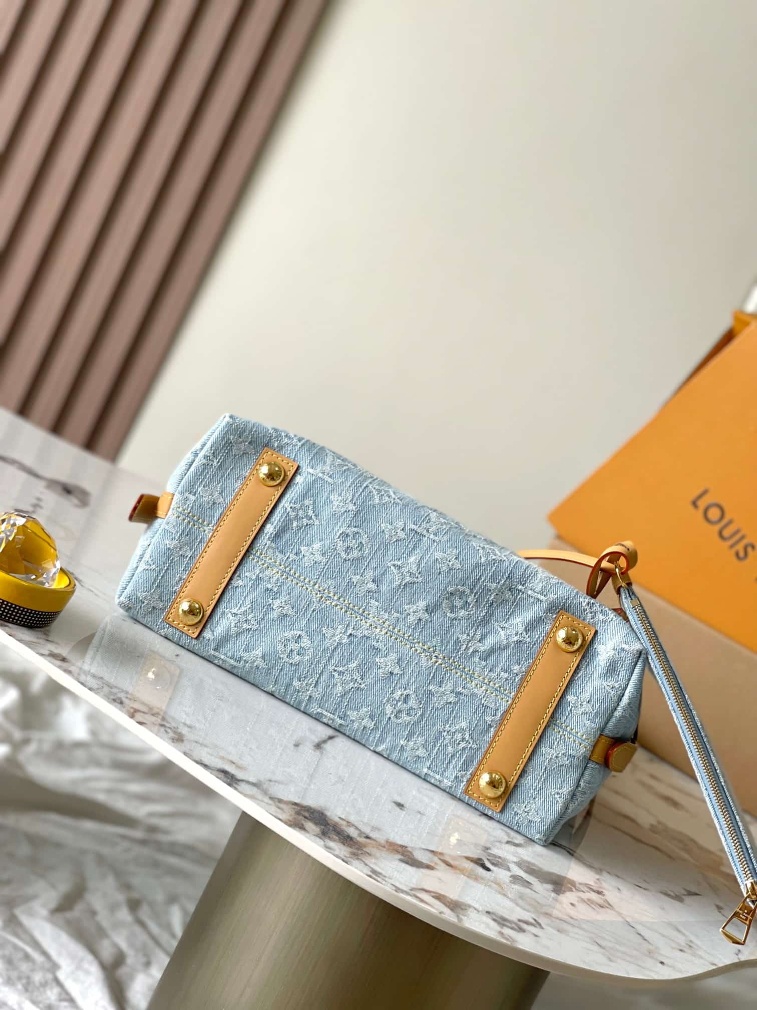 Louis Vuitton CarryAll PM  Monogram Denim Light Blue M11462 TOP