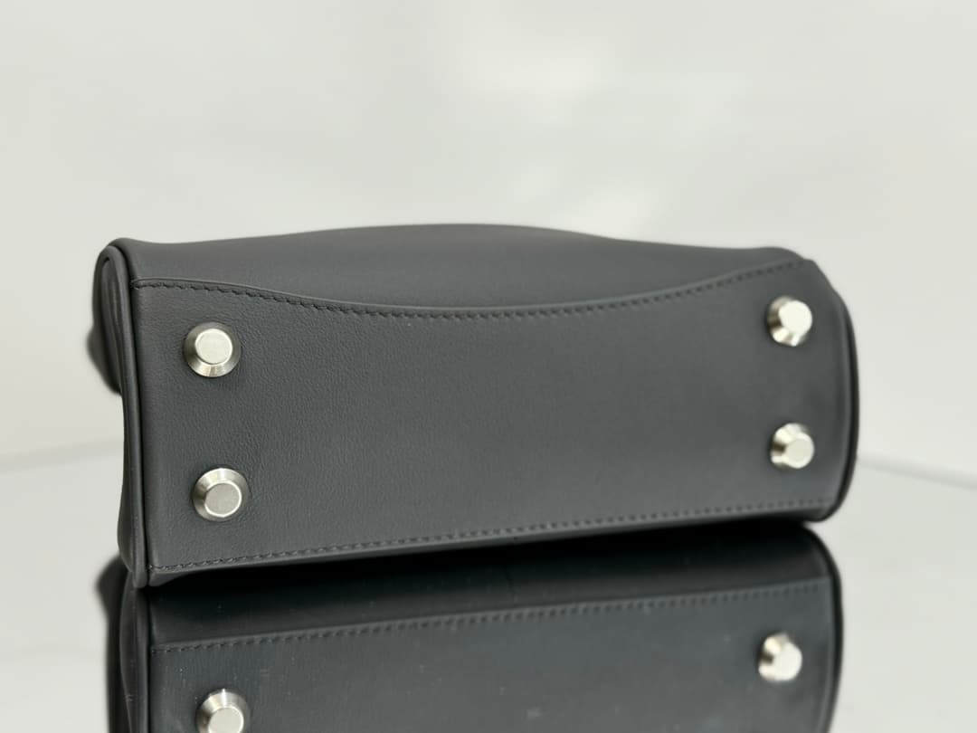 Balenciaga Rodeo Mini Bag in Grey Leather With Silver-Tone Metal TOP