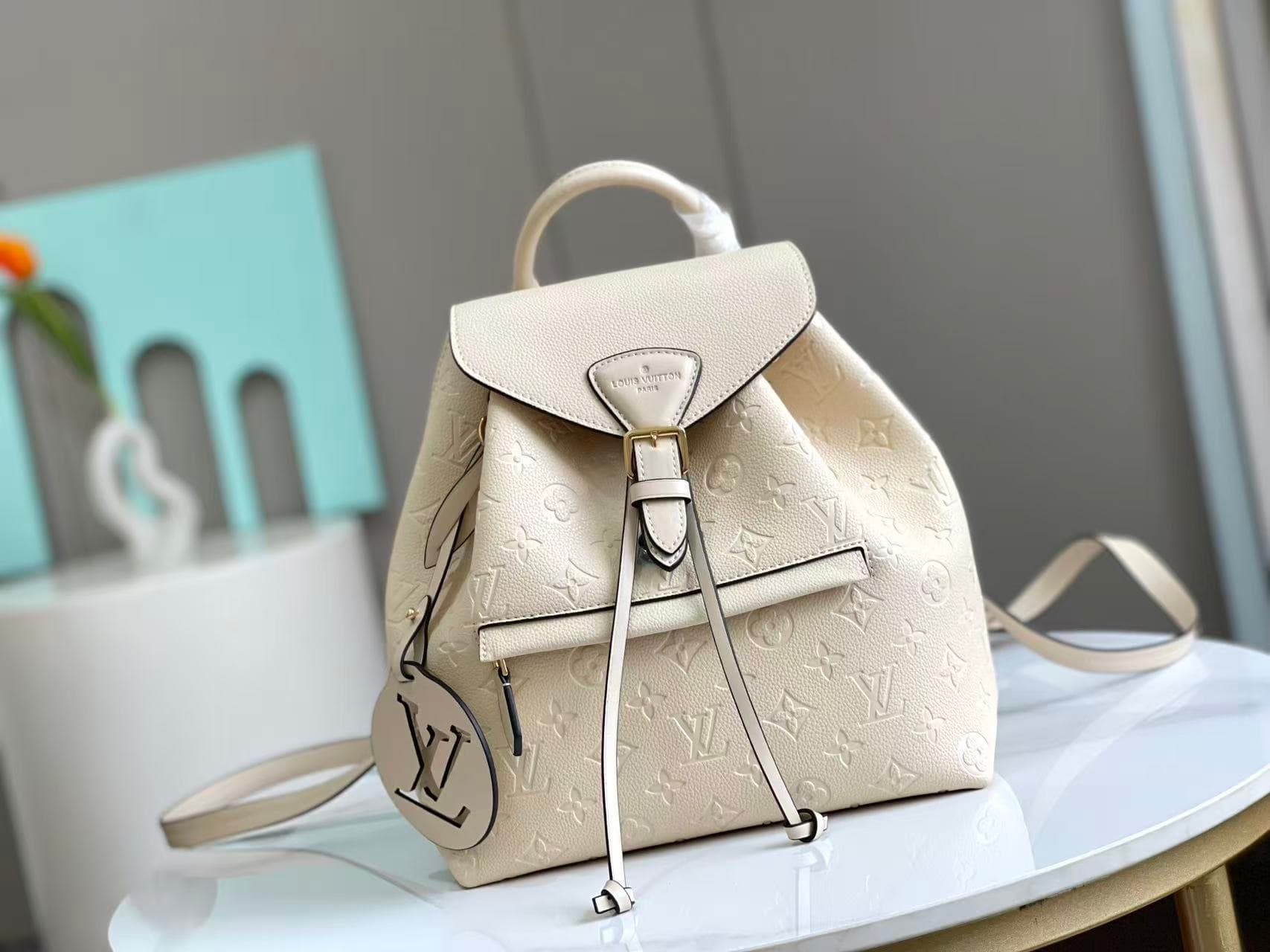 Louis Vuitton MONTSOURIS BACKPACK Monogram Empreinte White High
