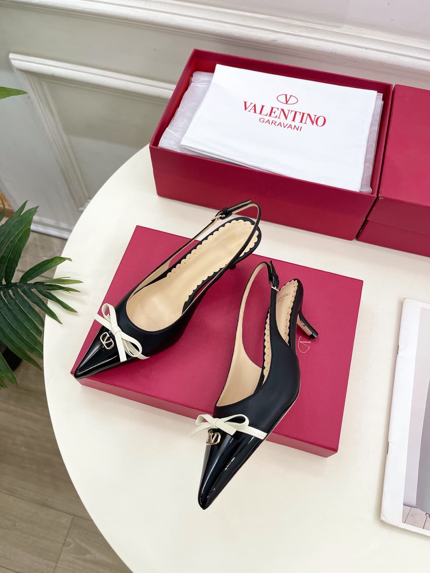 Valentino Bepointy Slingback Pump Shoes Low Women