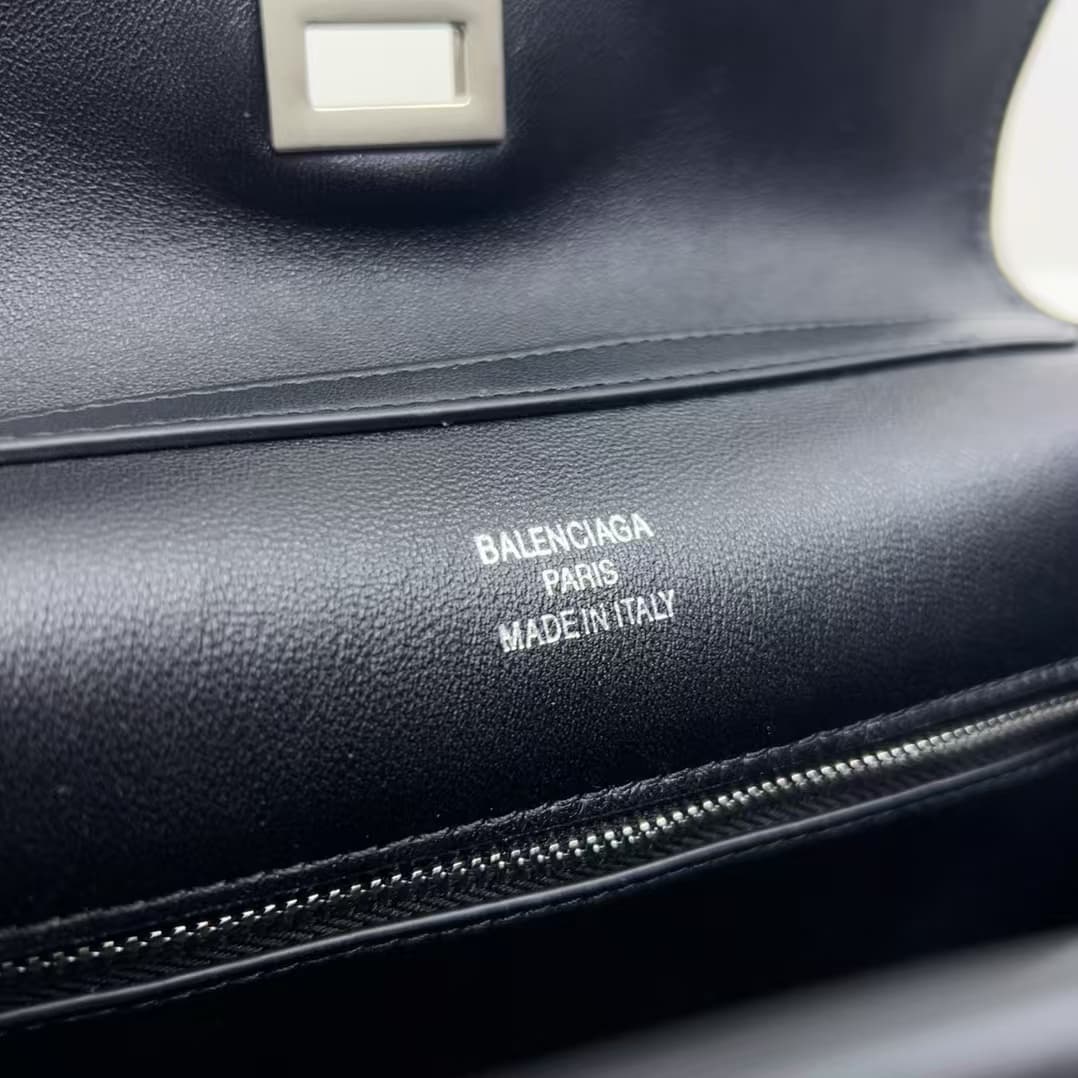 Balenciaga Rodeo Small Bag in Black Leather With Silver-Tone Metal High