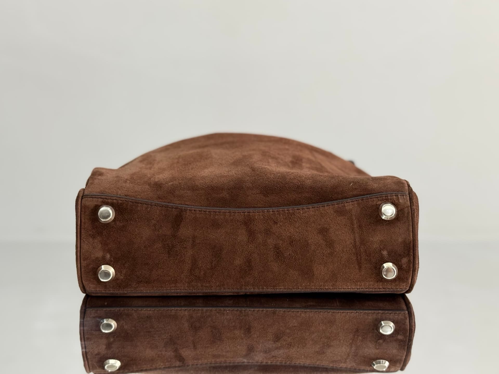 Balenciaga Rodeo Small Bag in Light Espresso Waxed Suede Calfskin With Silver-Tone Metal TOP