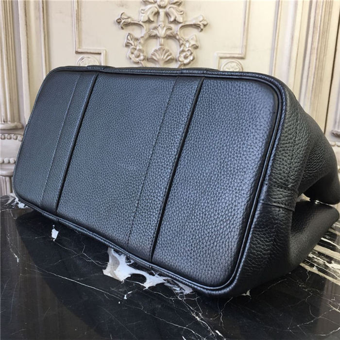 Hermes Garden Party 30/36 Bag Calfskin In Black High