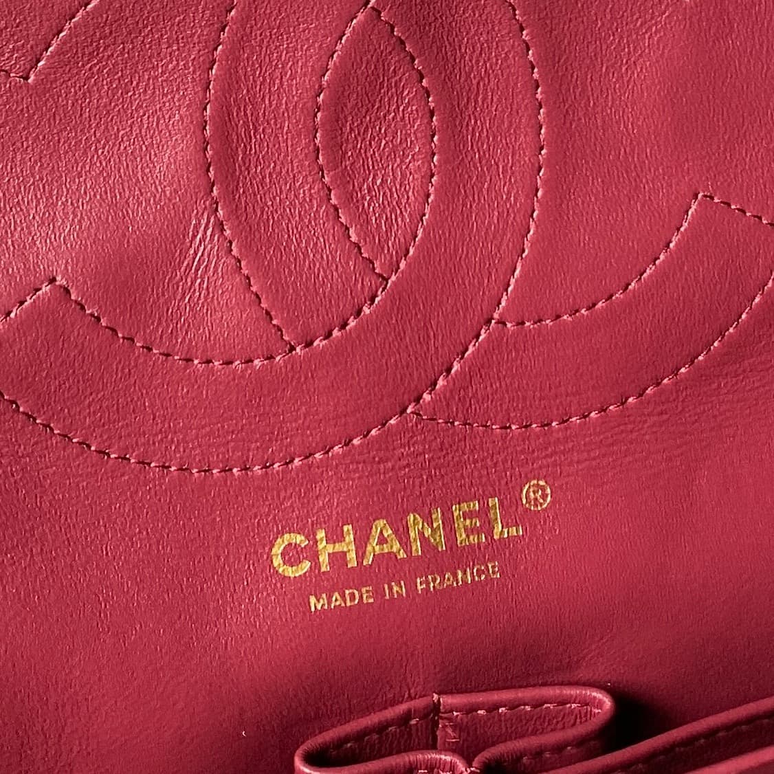 CHANEL Large 2.55 Handbag Aged Calfskin & Gold-Tone Metal & Burgundy A37587 A