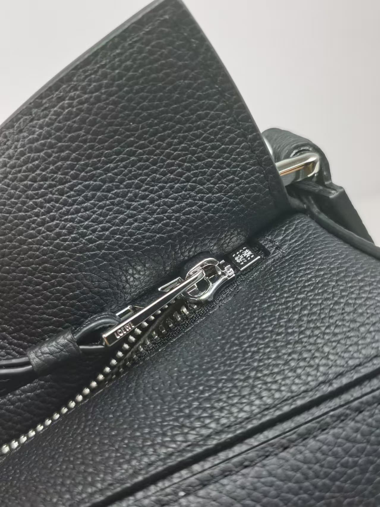 Small Puzzle bag in soft grained calfskin & Silver Metal Black High