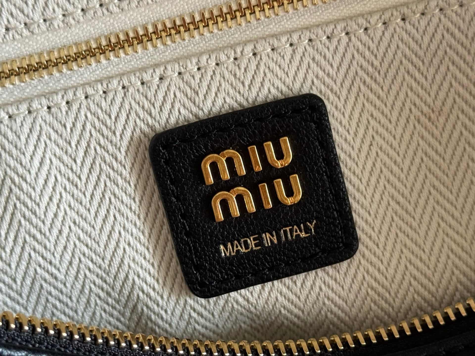 Miu Miu Spirit nappa leather bag Black 5BC217 High