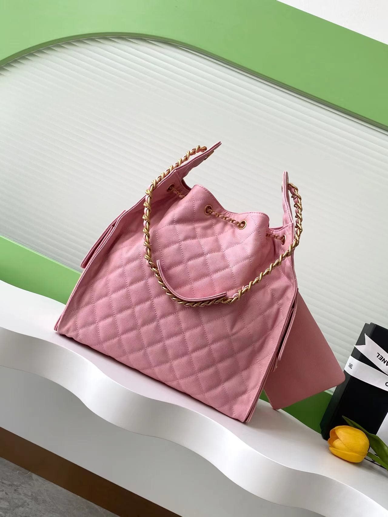 Chanel 25 Medium Hobo Medium handbag AS5311 Grained Calfskin & Gold-tone Metal Pink A