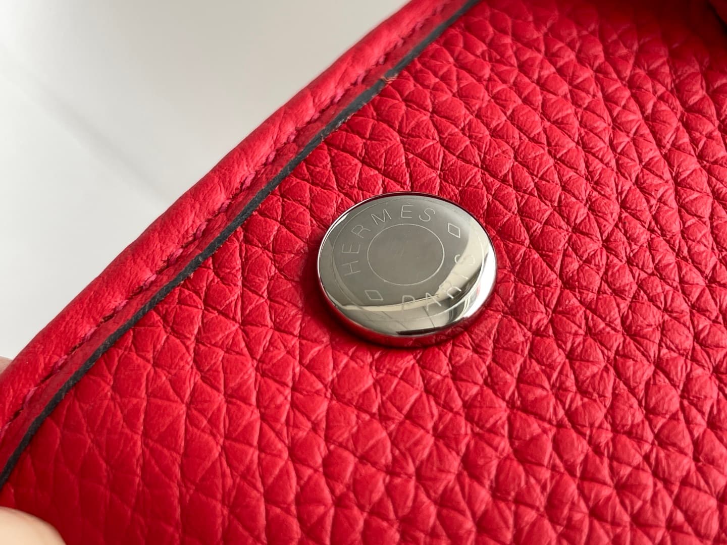 Hermes Garden Party 23 bag in Red Togo Leather WAX High