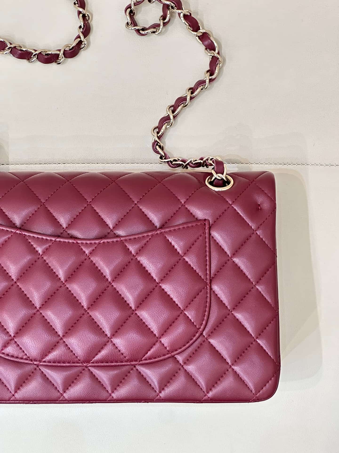 Chanel Medium CLASSIC HANDBAG Lambskin Gold-Tone Metal Dark Brown TOP