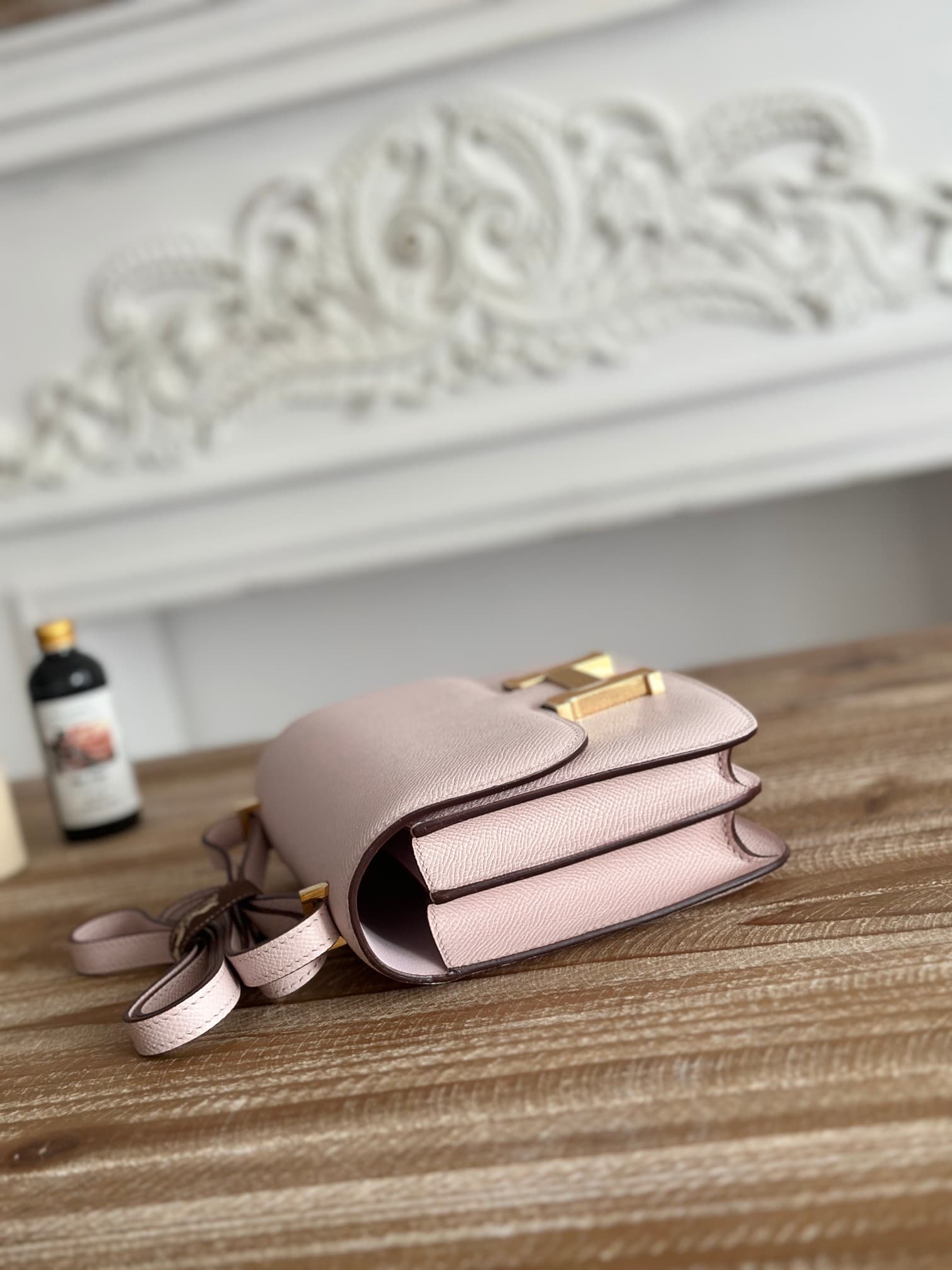 Hermes Mini Constance 18cm Epsom Bag WAX Rose Sheherazade High