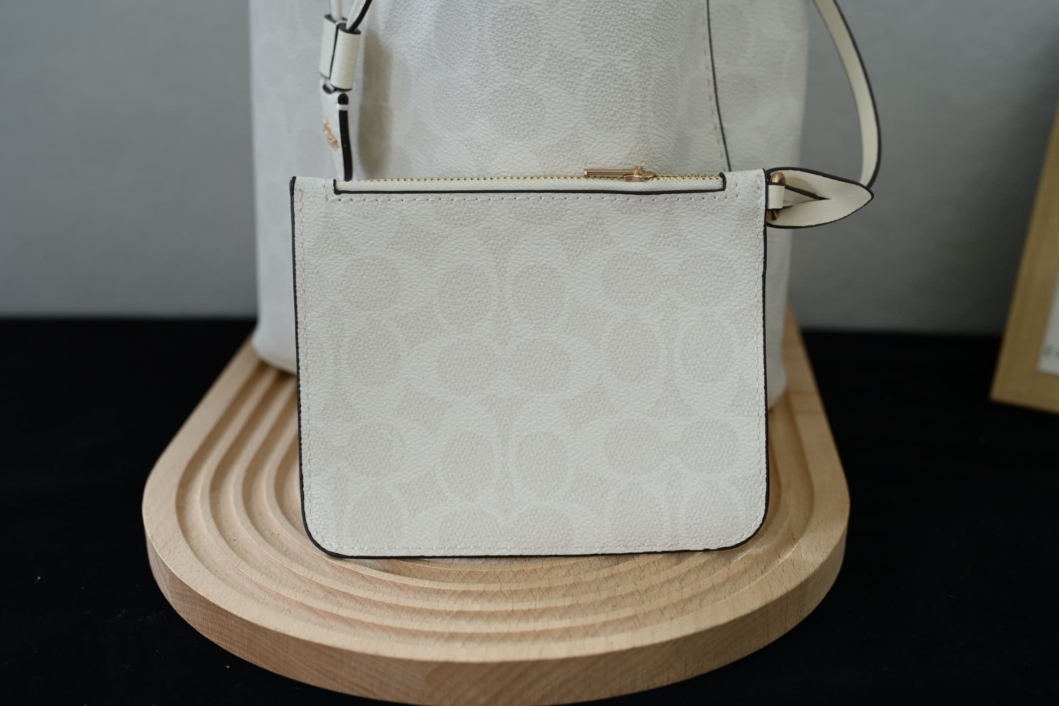 COACH Rowan Bucket Bag In White Signature Canvas High