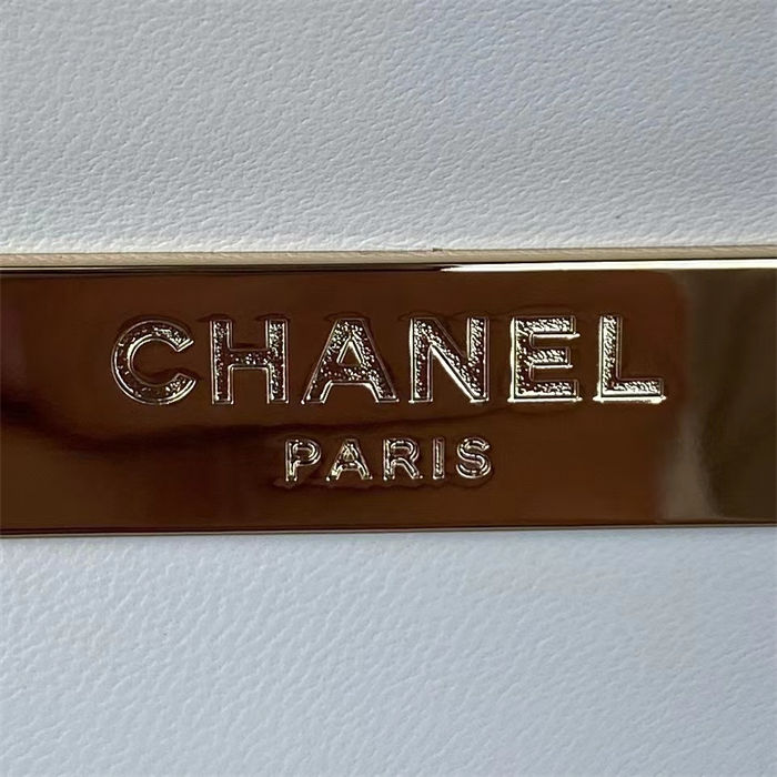 Chanel Wallet on Chain With Handle AP2844 Lambskin & Gold-Tone Metal White A