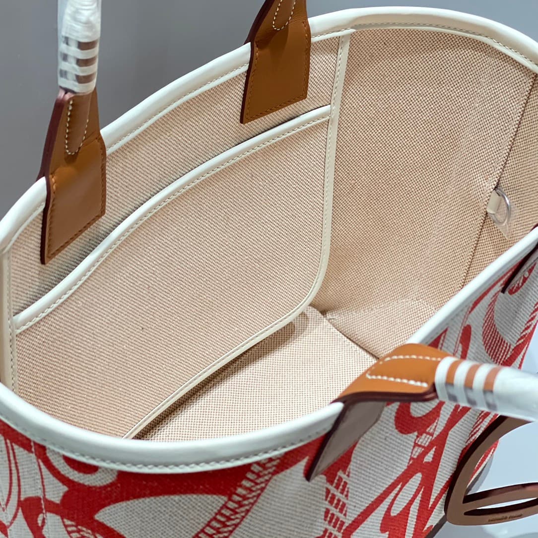 Hermes Steeple Bags Leather with Canvas WAX High