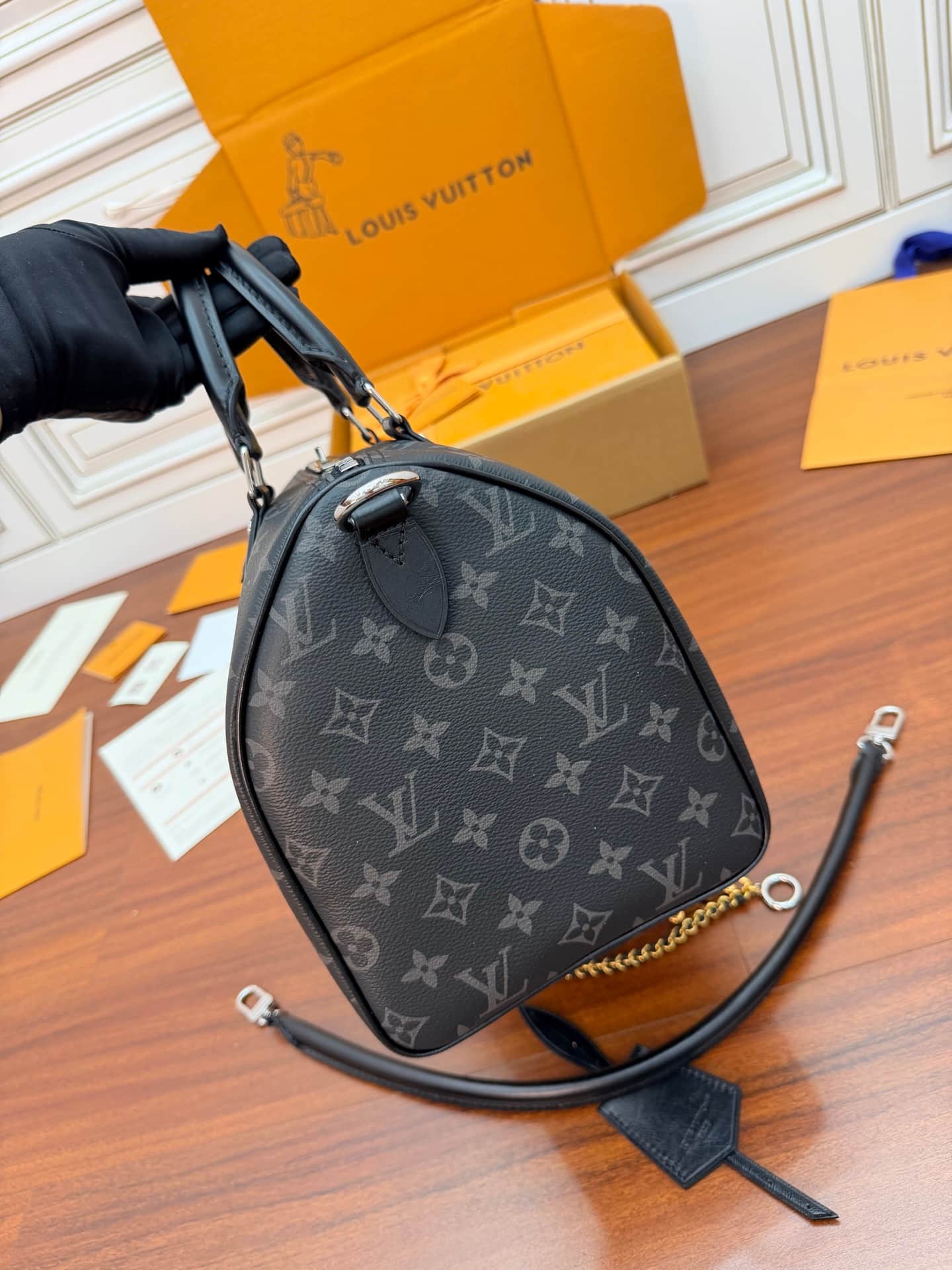 Louis Vuitton Speedy Soft 30 Monogram Eclipse/Black Coated canvas M15102 TOP