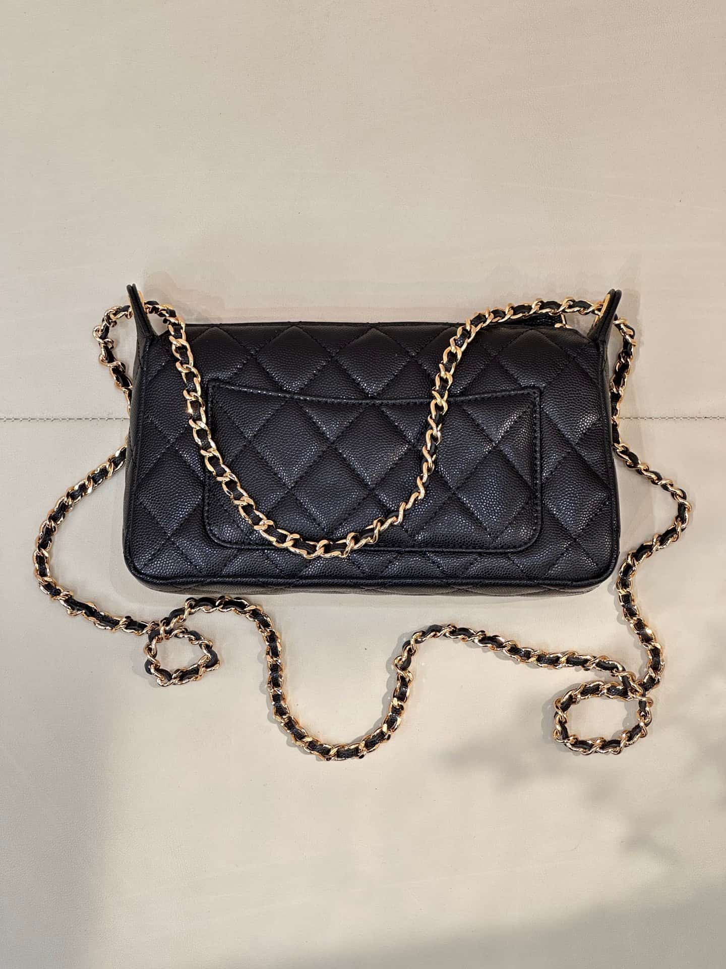 Chanel Hobo Bag Grained Calfskin & Gold-tone Metal Black AP5023 TOP