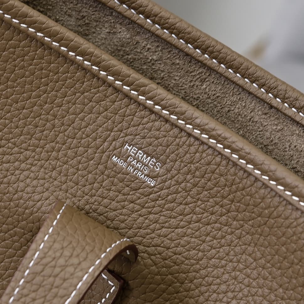 Hermes Evelyne III PM Bag Clemence Leather In Grey High