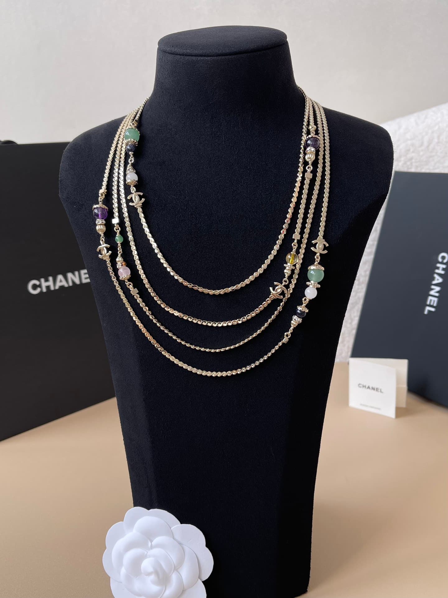 Chanel Long Multistrand Necklace High
