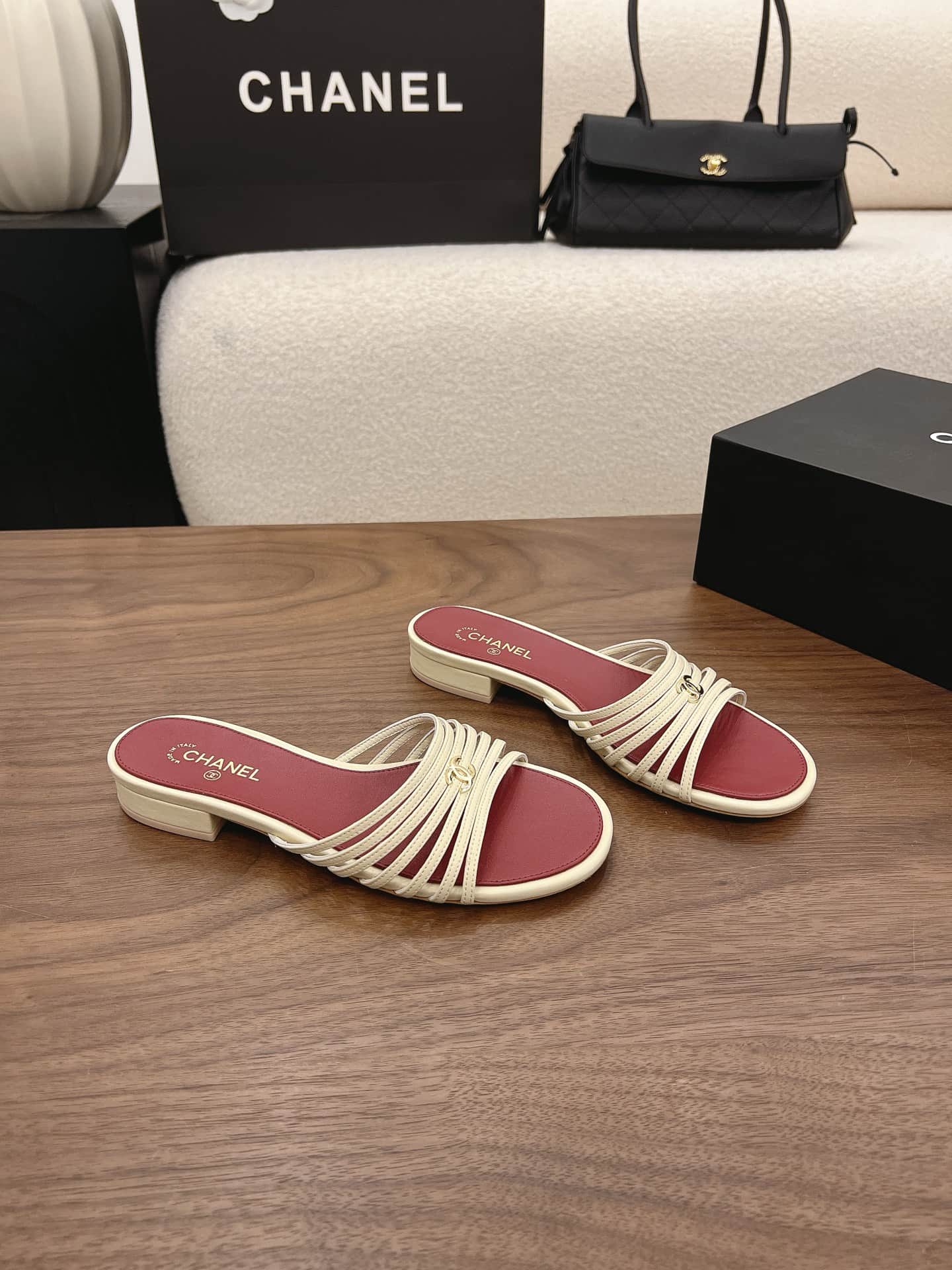 Chanel Heeled Sandal Shoes Women
