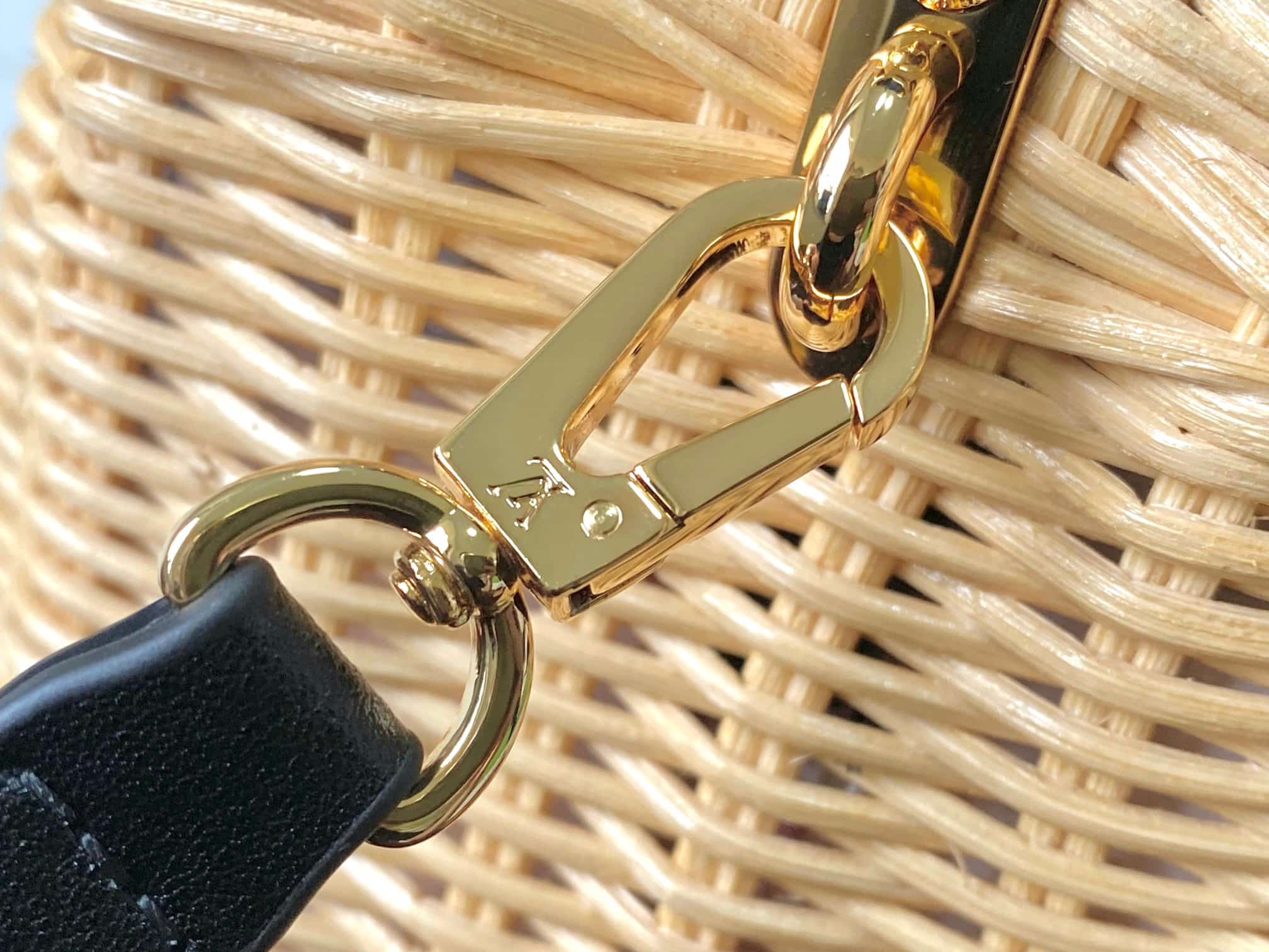 Louis Vuitton Capucines Mini Rattan and cowhide leather M26003 Black Top