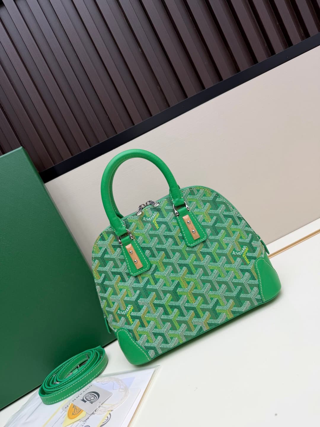 Goyard Vendôme mini bag in Goyardine coated canvas Green High