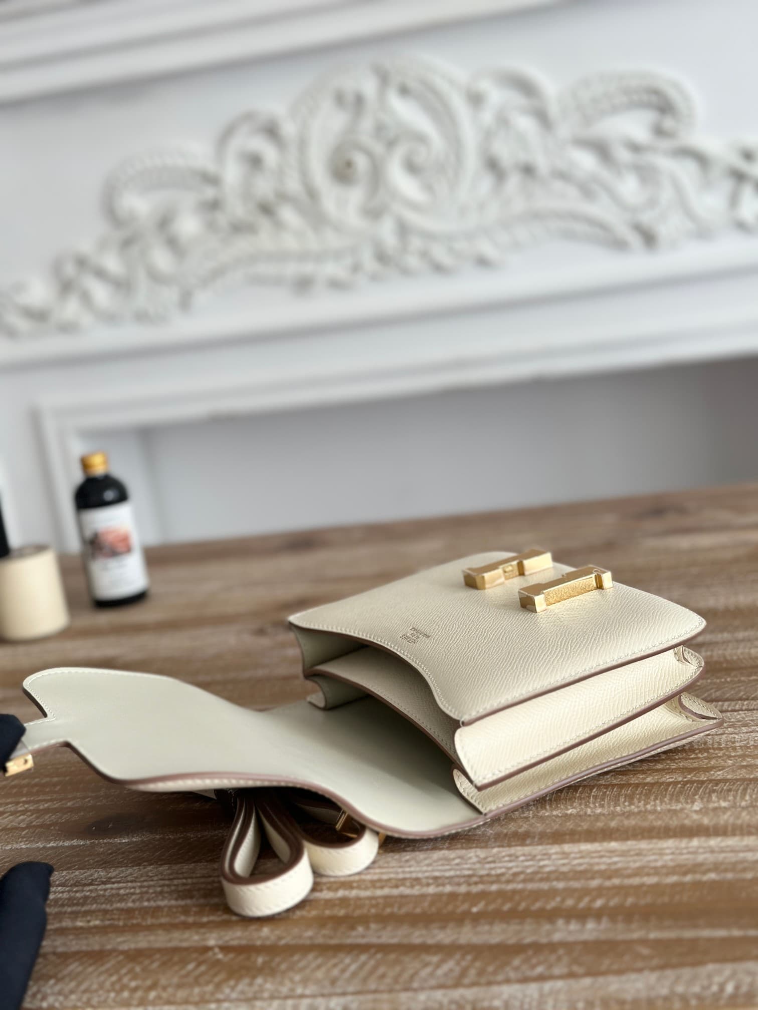 Hermes Mini Constance 18cm Epsom Bag WAX Craie High