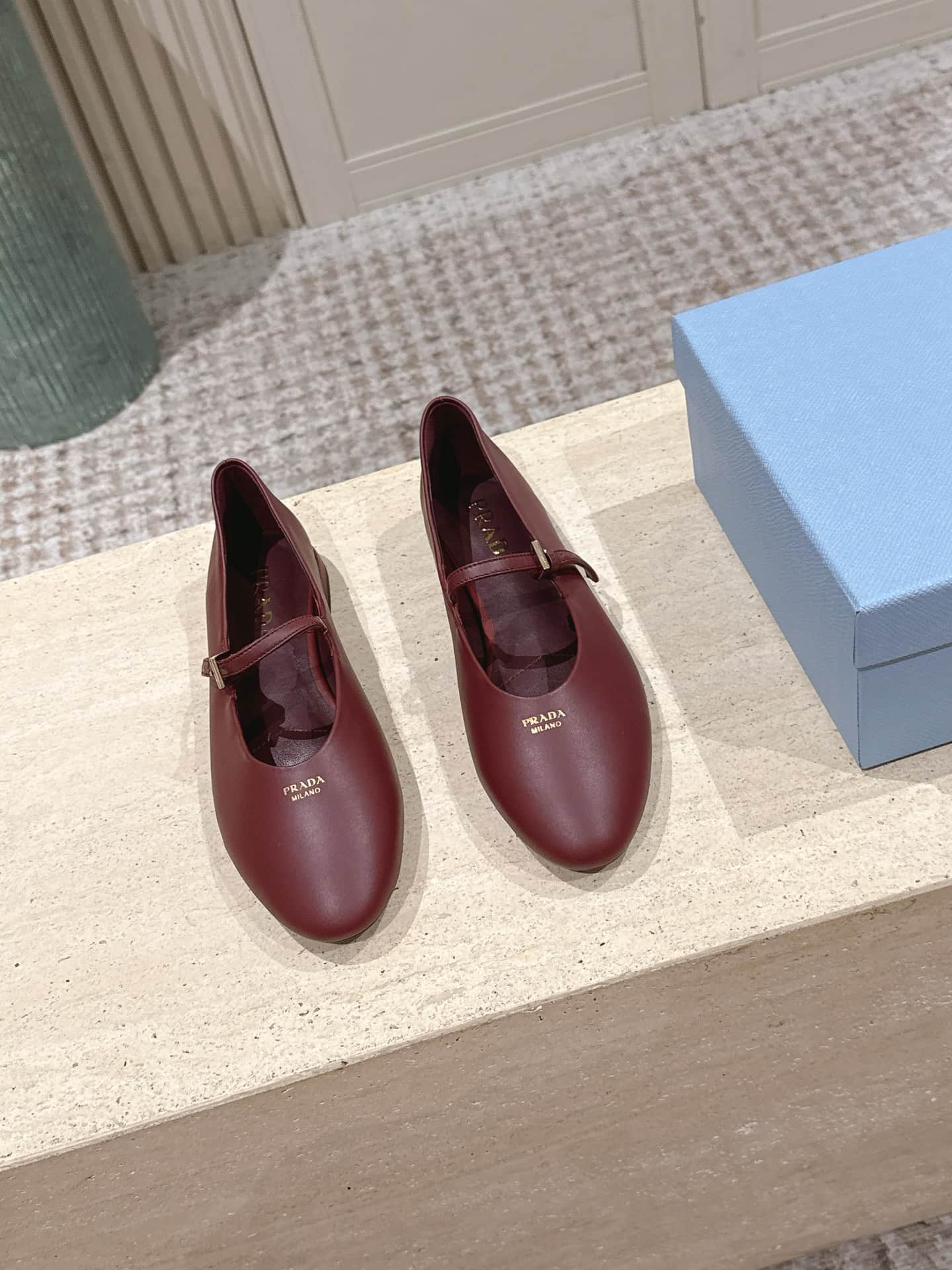 Prada Nappa Leather Ballerinas Shoes Women