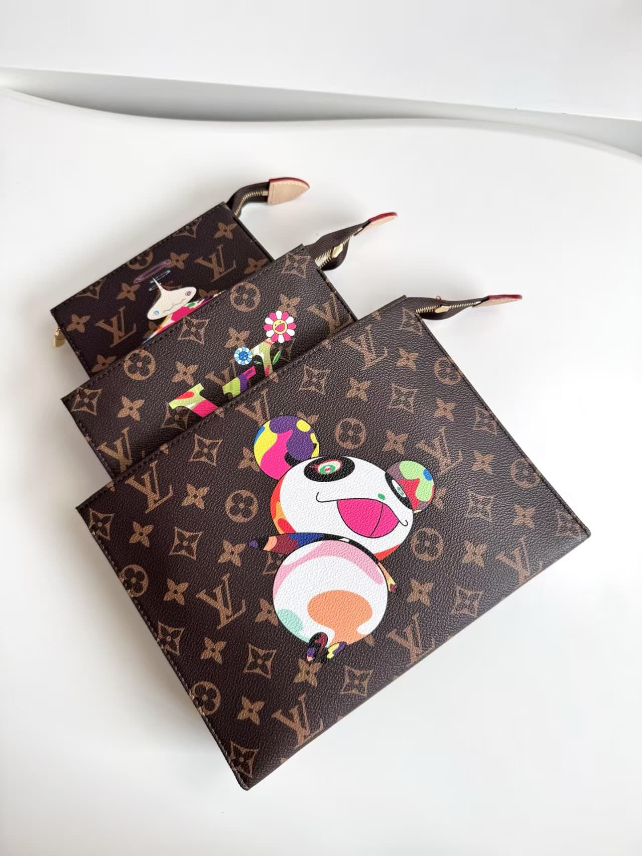 Louis Vuitton x Murakami Trio Toiletry Pouch Monogram coated canvas M13762 High