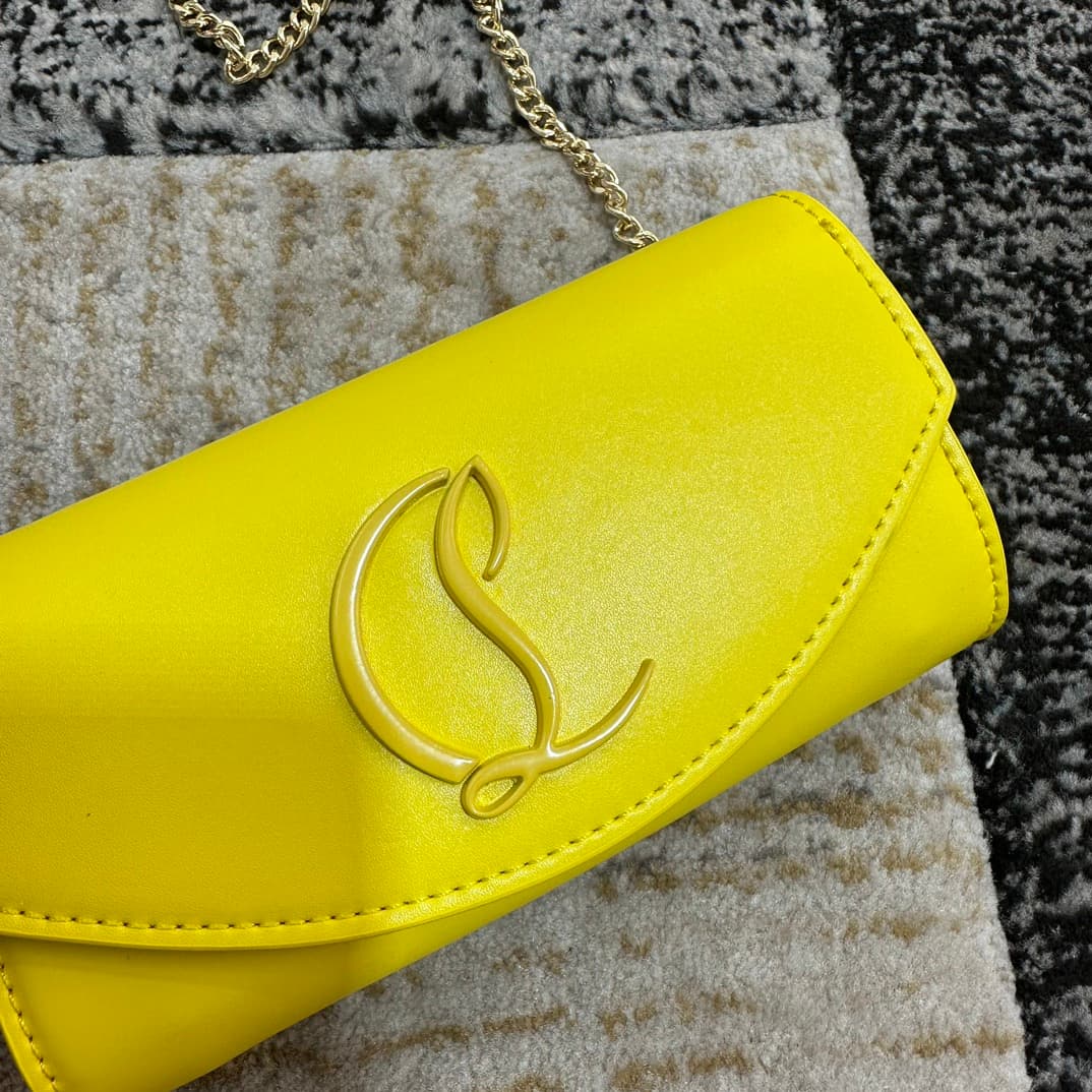 Christian Louboutin Loubi54 leather shoulder bag in yellow High
