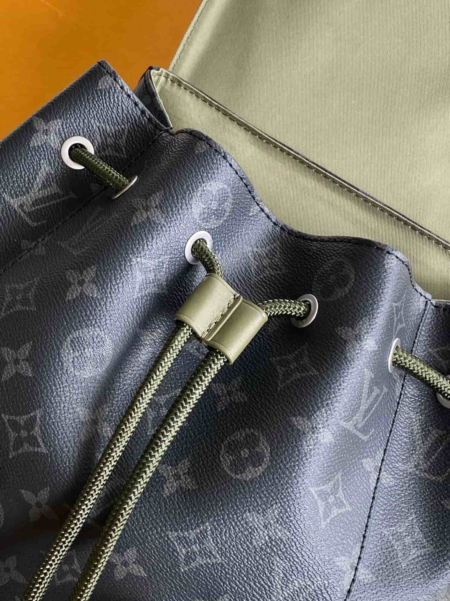 Louis Vuitton Christopher MM Khaki Green Monogram Eclipse coated canvas M28633 High